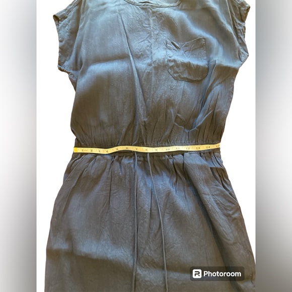 VINCE Navy Blue Linen Blend Dress. Size Small. - Picture 6 of 10